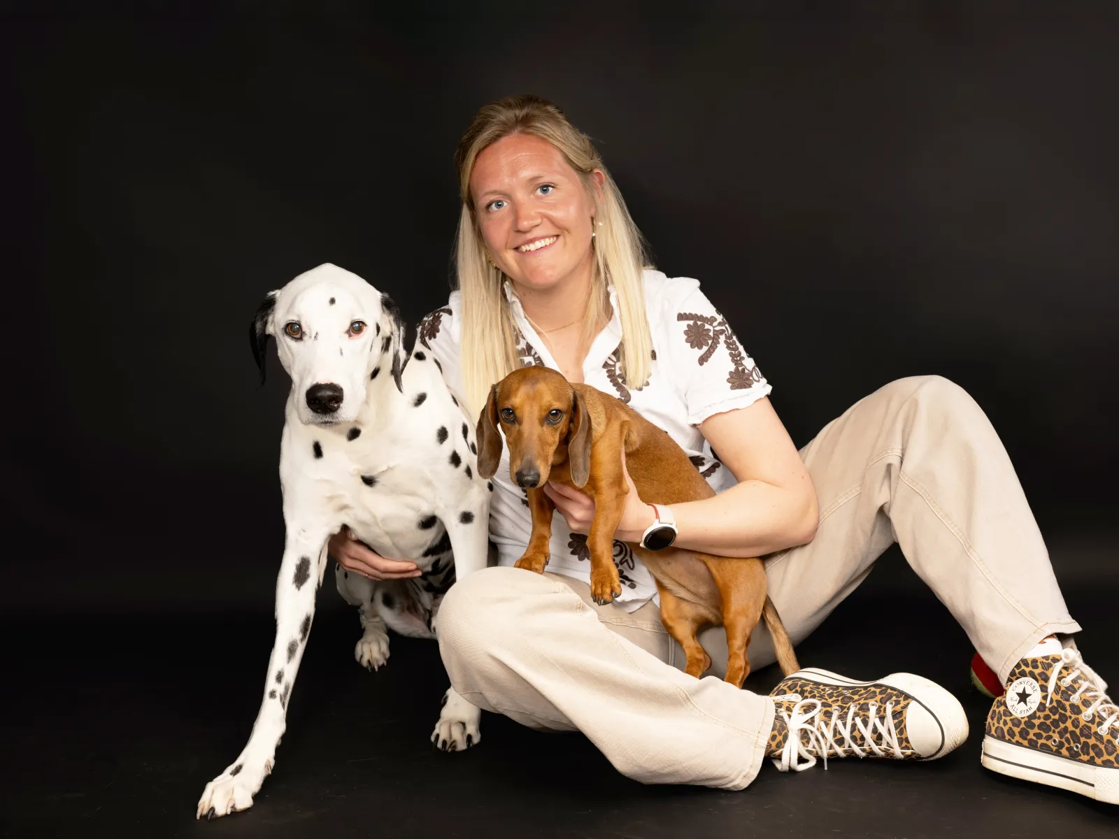 Émeline avec Joucky et Volga